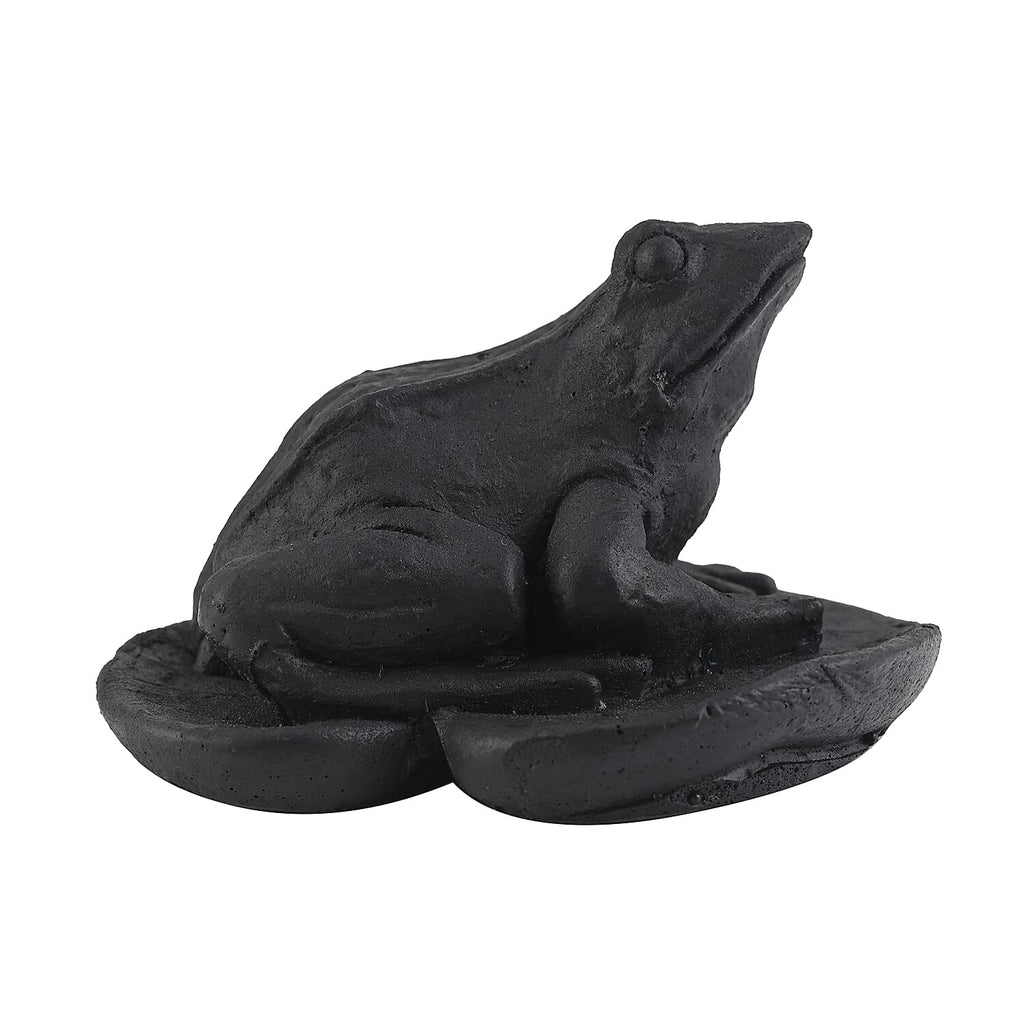 Frog on a Leaf Shungite Figurine 1.5x1.75 Approx. 335.00ctw (7-8 Werktage Lieferzeit)