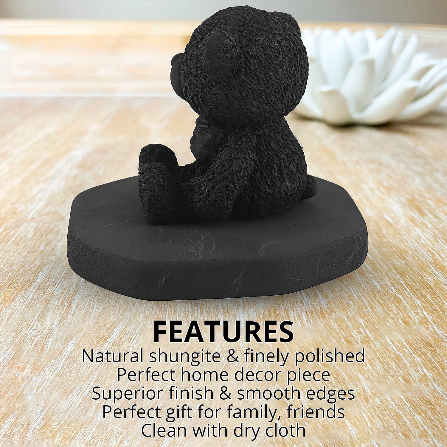 Teddy Bear Shungite Figurine 2.5x1.25 (7-8 Werktage Lieferzeit)
