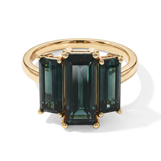 D'Joy Alexandrit Quarz Triplette Ring 925 Silber Gold (Größe 19.00) ca. 4,95 ct