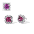 D'Joy AA Farbwechsel Granat, Moissanit Ohrringe 925 Silber Rhodiniert   (10-16 Werktage Lieferzeit) ca. 2,32 ct.