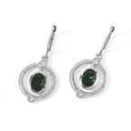 EVER TRUE Alexandrit Quarz Triplette, Weißer Zirkon Ohrringe Reine Bronze ca. 3.13 ct