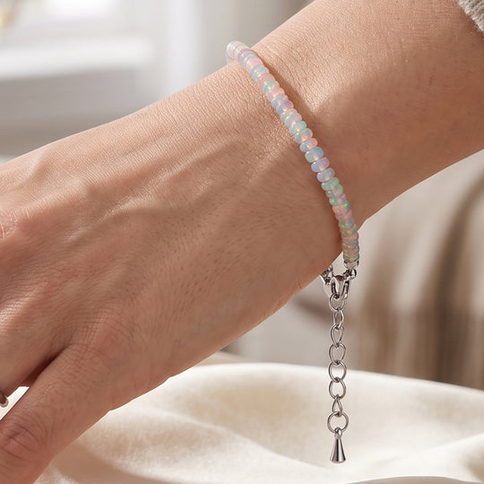 8722101
EVER TRUE Natürlicher, äthiopischer Welo Opal Armband ca. 19 cm + 5 cm  316L Edelstahl ca. 18,00 ct.