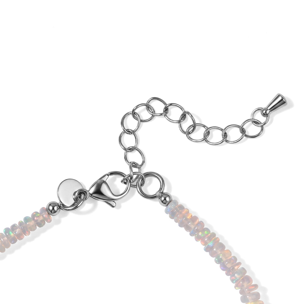 EVER TRUE Natürlicher, äthiopischer Welo Opal Armband ca. 19 cm 316L Edelstahl ca. 18,00 ct.