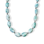 D'Joy Larimar Halskette ca. 45 cm + 5 cm Extender  925 Silber Rhodiniert ca. 210,00 ct.