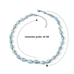 D'Joy Larimar Halskette ca. 45 cm + 5 cm Extender  925 Silber Rhodiniert ca. 210,00 ct.