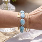 D'Joy Larimar Armband ca. 19 cm + 5 cm Extender  925 Silber Rhodiniert ca. 90,00 ct.