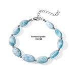 D'Joy Larimar Armband ca. 19 cm + 5 cm Extender  925 Silber Rhodiniert ca. 90,00 ct.