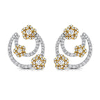 LUXURIANT DIAMOND - Lab Grown Diamant SI-GH Ohrringe 925 Silber Rhodiniert und 750 Gelbgold Vermeil ca. 1,00 ct.