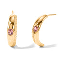 D'Joy AA Blush Turmalin Ohrringe 925 Silber 750 Gelbgold vermeil ca. 0.70 ct
