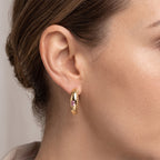 D'Joy AA Blush Turmalin Ohrringe 925 Silber 750 Gelbgold vermeil ca. 0,70 ct.
