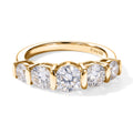 D'Joy Moissanit Ring 925 Silber 750 Gelbgold vermeil (Größe 18.00) ca. 2,20 ct