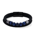 Lapislazuli Armband ca. 23 cm 316L Edelstahl Ion Schwarz Beschichtung ca. 25.00 ct