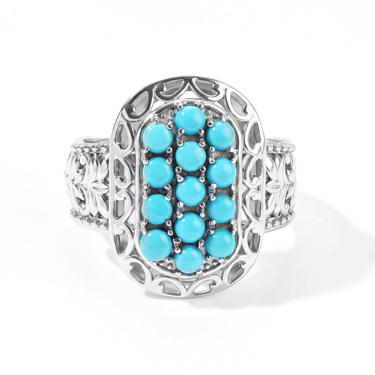 EVER TRUE Sleeping Beauty Türkis Ring 316L Edelstahl (Größe 20.00) ca. 1,46 ct