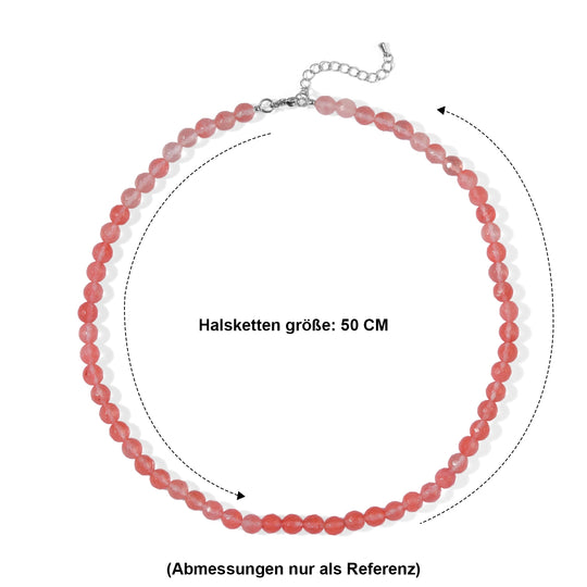 EVER TRUE Gebänderter Achat Halskette ca. 50 cm 316L Edelstahl ca. 90.00 ct