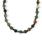 EVER TRUE Moosachat Halskette ca. 45 cm 316L Edelstahl ca. 145.00 ct