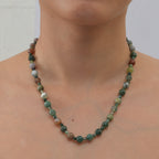 EVER TRUE Moosachat Halskette ca. 45 cm 316L Edelstahl ca. 145.00 ct