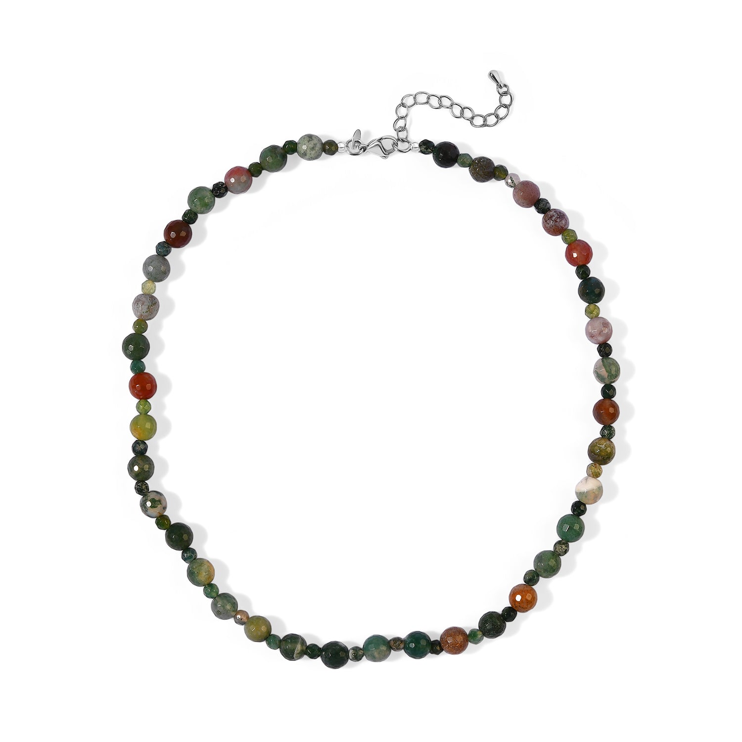 EVER TRUE Moosachat Halskette ca. 45 cm 316L Edelstahl ca. 145.00 ct