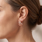 D'Joy Rosa Diamant Ohrringe 925 Silber 750 Roségold vermeil (10-15 Werktage Lieferzeit) ca. 0,24 ct.