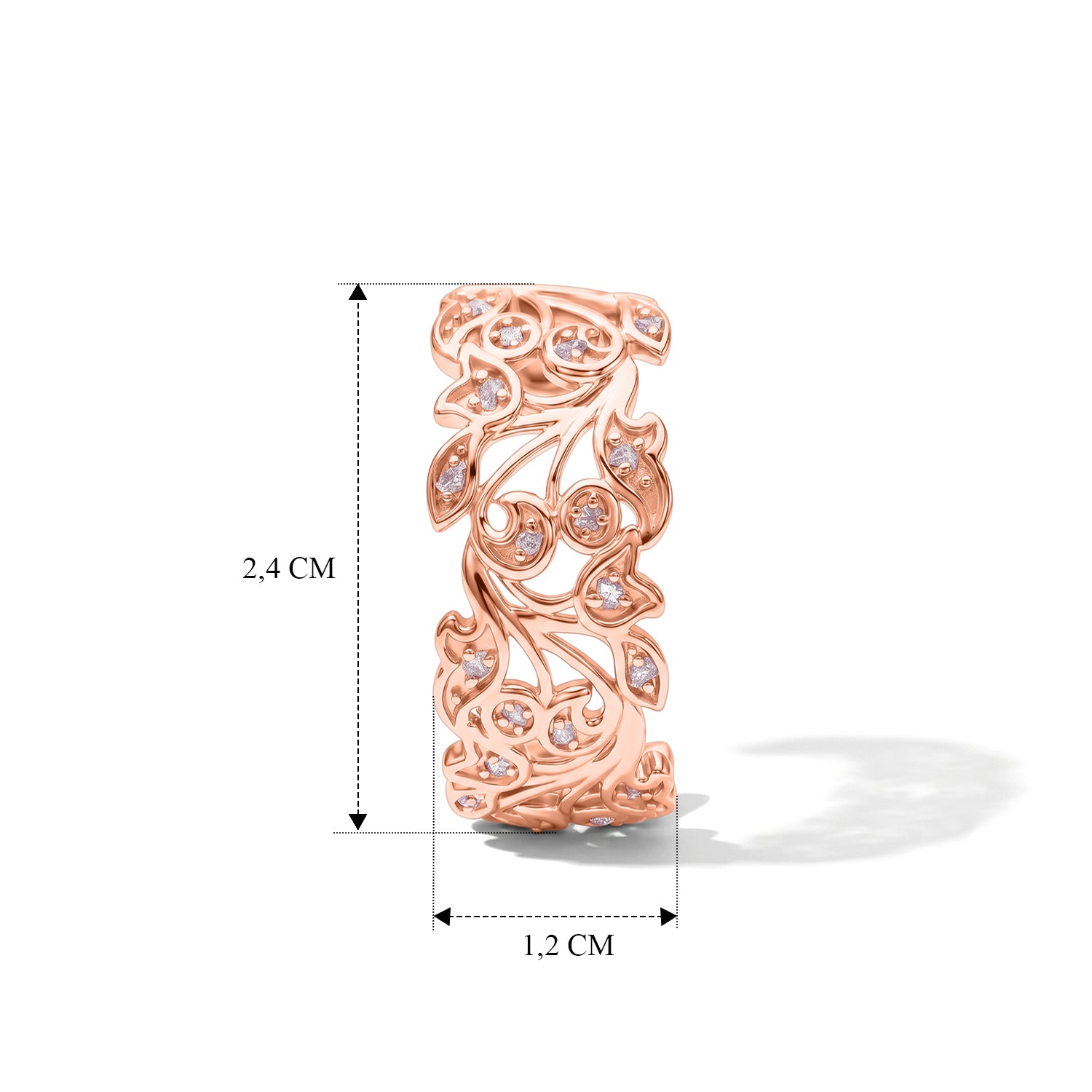 D'Joy Rosa Diamant Ohrringe 925 Silber 750 Roségold vermeil (10-15 Werktage Lieferzeit) ca. 0,24 ct.