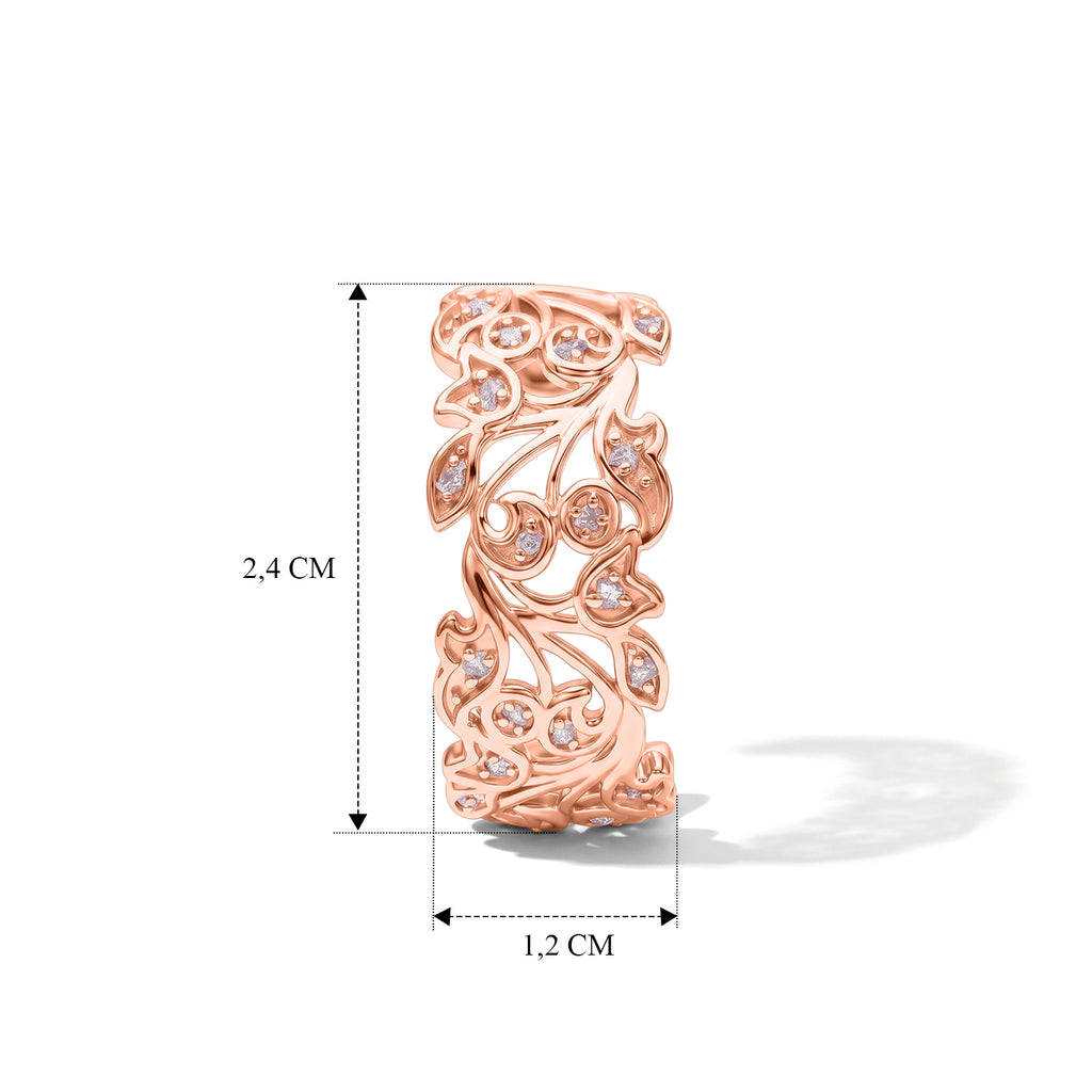 D'Joy Rosa Diamant Ohrringe 925 Silber 750 Roségold vermeil (10-15 Werktage Lieferzeit) ca. 0,24 ct.