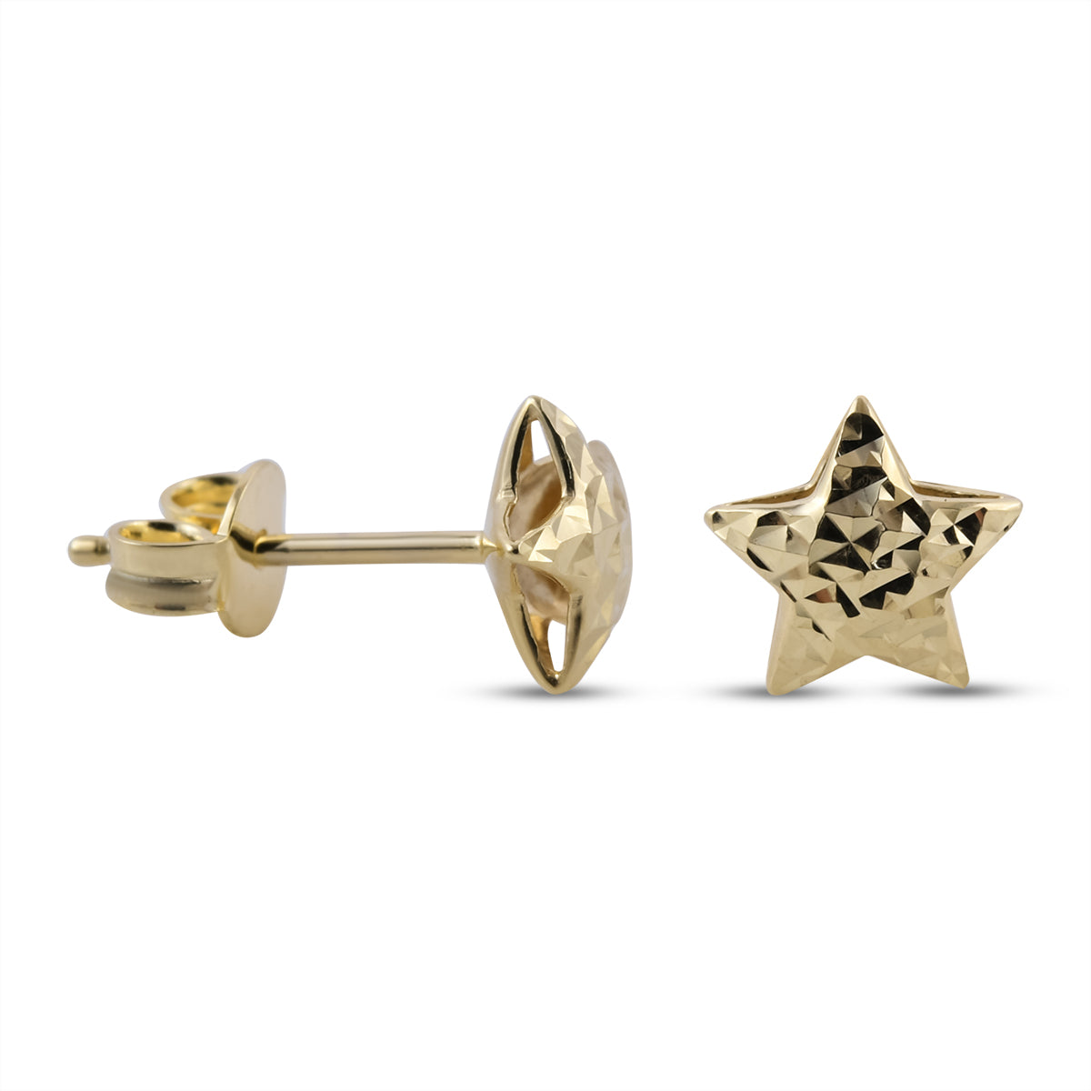 Royal Bali Kollektion - Stern Ohrstecker, 375 Gelbgold