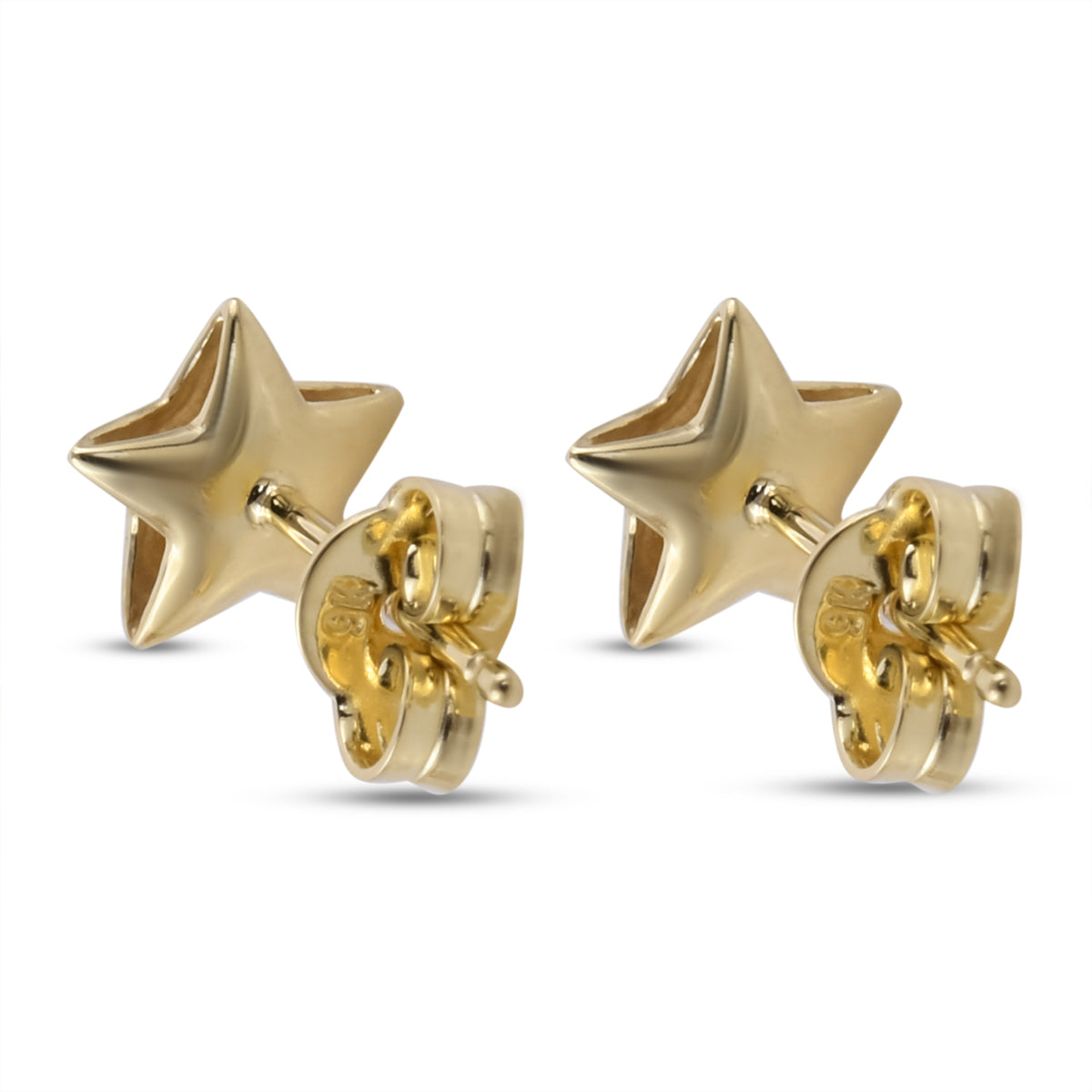 Royal Bali Kollektion - Stern Ohrstecker, 375 Gelbgold