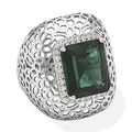EVER TRUE Alexandrit Quarz Triplette, Weißer Zirkon Ring Reine Bronze (Größe 17.00) ca. 7,12 ct