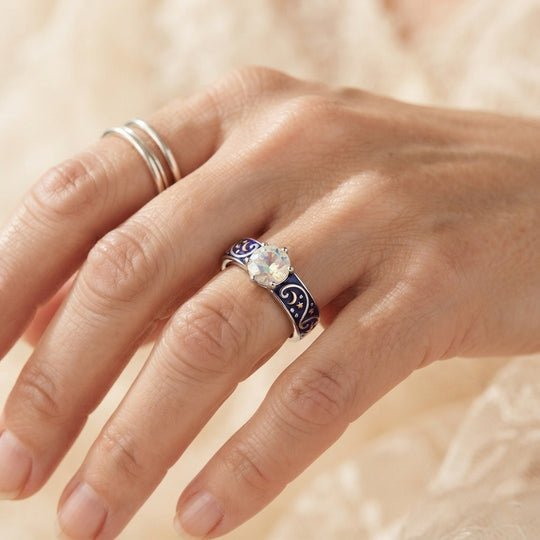 GP - Merkur mystischer Topas, Kanchanaburi Blauer Saphir Ring 925 Silber Rhodiniert und 750 Gelbgold Vermeil (Größe 18.00) ca. 1,50 ct