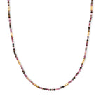 Hämatit und Multi-Turmalin 50+5cm Edelstahl Halskette - 45 ct.