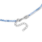 Hämatit und Aquamarin 50+5cm Edelstahl Halskette - 45 ct.