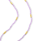 Hämatit und Kunzit 50+5cm Edelstahl Halskette - 40 ct.
