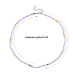 Hämatit und Kunzit 50+5cm Edelstahl Halskette - 40 ct.