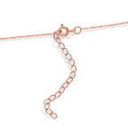 D'Joy Natürlicher Rosa Diamant (roh) Halskette ca. 45 cm  + 5 cm Extender 925 Silber 750 Roségold vermeil ca. 0.70 ct