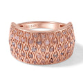 D'Joy Rosa Diamant Ring 925 Silber 750 Roségold vermeil (Größe 17.00) (10-15 Werktage Lieferzeit) ca. 0,51 ct