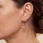 D'Joy Rosa Diamant Ohrringe 925 Silber 750 Roségold vermeil (10-15 Werktage Lieferzeit) ca. 0,11 ct.