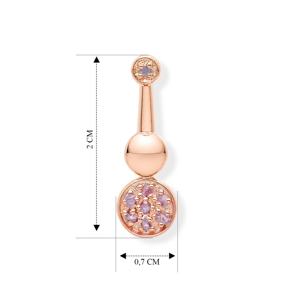 D'Joy Rosa Diamant Ohrringe 925 Silber 750 Roségold vermeil (10-15 Werktage Lieferzeit) ca. 0,11 ct.