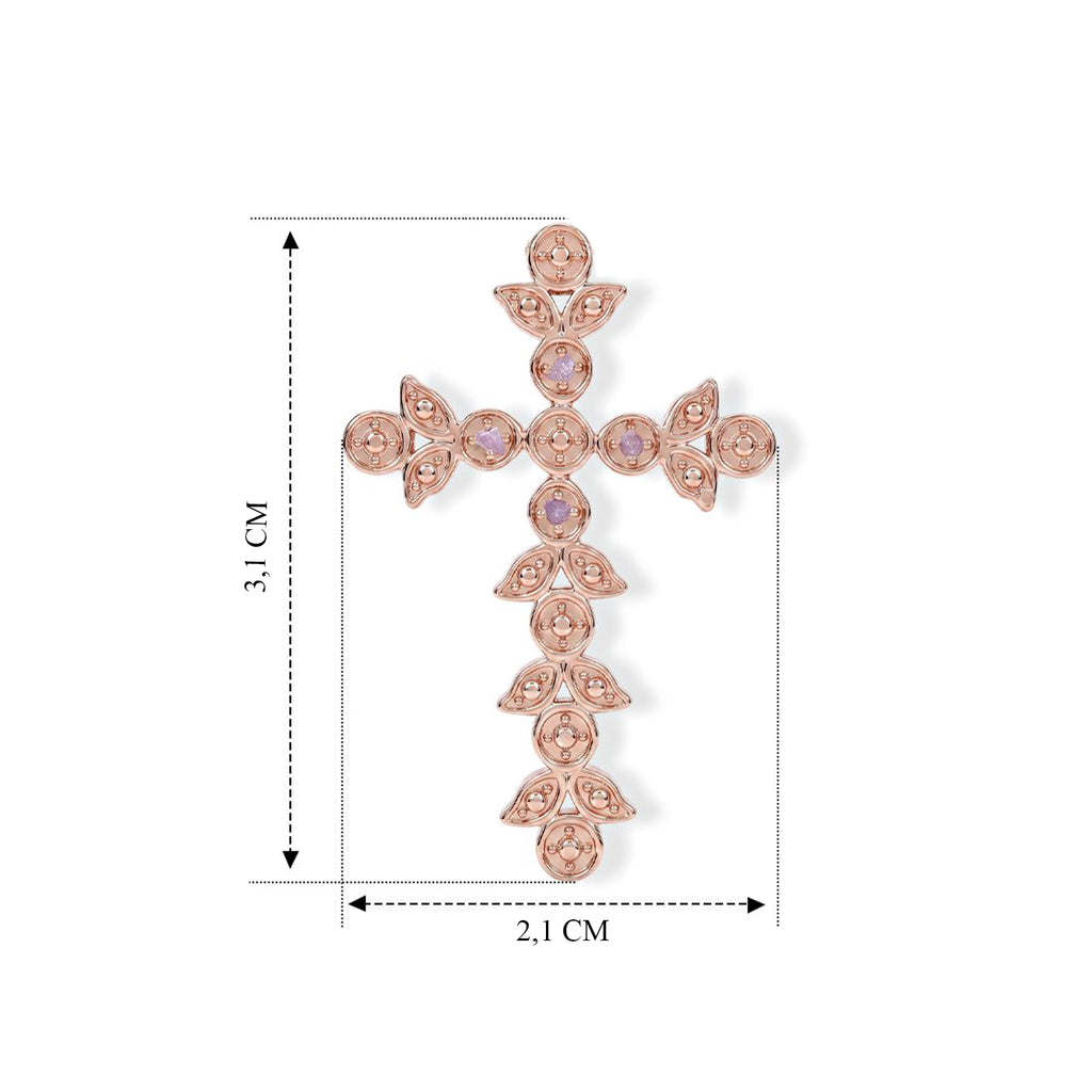 D'Joy Rosa Diamant Anhänger 925 Silber 750 Roségold vermeil (10-15 Werktage Lieferzeit) ca. 0,03 ct.