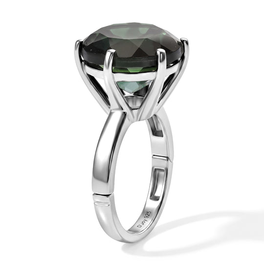D'Joy Alexandrit Quarz Triplette Ring 925 Silber Rhodiniert (Größe 18.00) ca. 10,16 ct