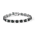 D'Joy Alexandrit Quarz Triplette, Moissanit Armband ca. 19 cm 925 Silber Rhodiniert ca. 28,88 ct.