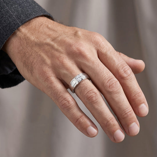 LUXURIANT DIAMOND - Lab Grown Diamant SI-GH Ring 925 Silber Rhodiniert (Größe 21.00) ca. 0.25 ct