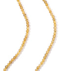 D'Joy Golden strahlen Quarz Halskette ca. 50 cm 925 Silber Vergoldet ca. 90,00 ct.