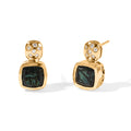 EVER TRUE Alexandrit Quarz Triplette, Weißer Zirkon Ohrringe Reine Bronze ca. 5,59 ct.