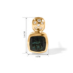 EVER TRUE Alexandrit Quarz Triplette, Weißer Zirkon Ohrringe Reine Bronze ca. 5,59 ct.