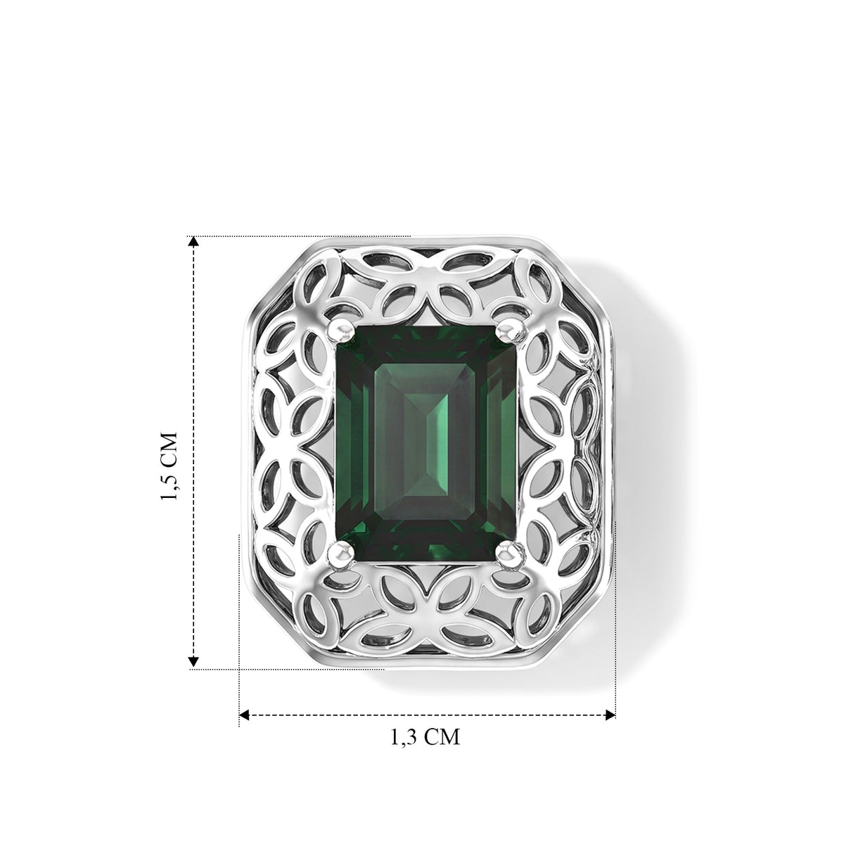 D'Joy Alexandrit Quarz Triplette Ohrringe 925 Silber Rhodiniert ca. 3.71 ct