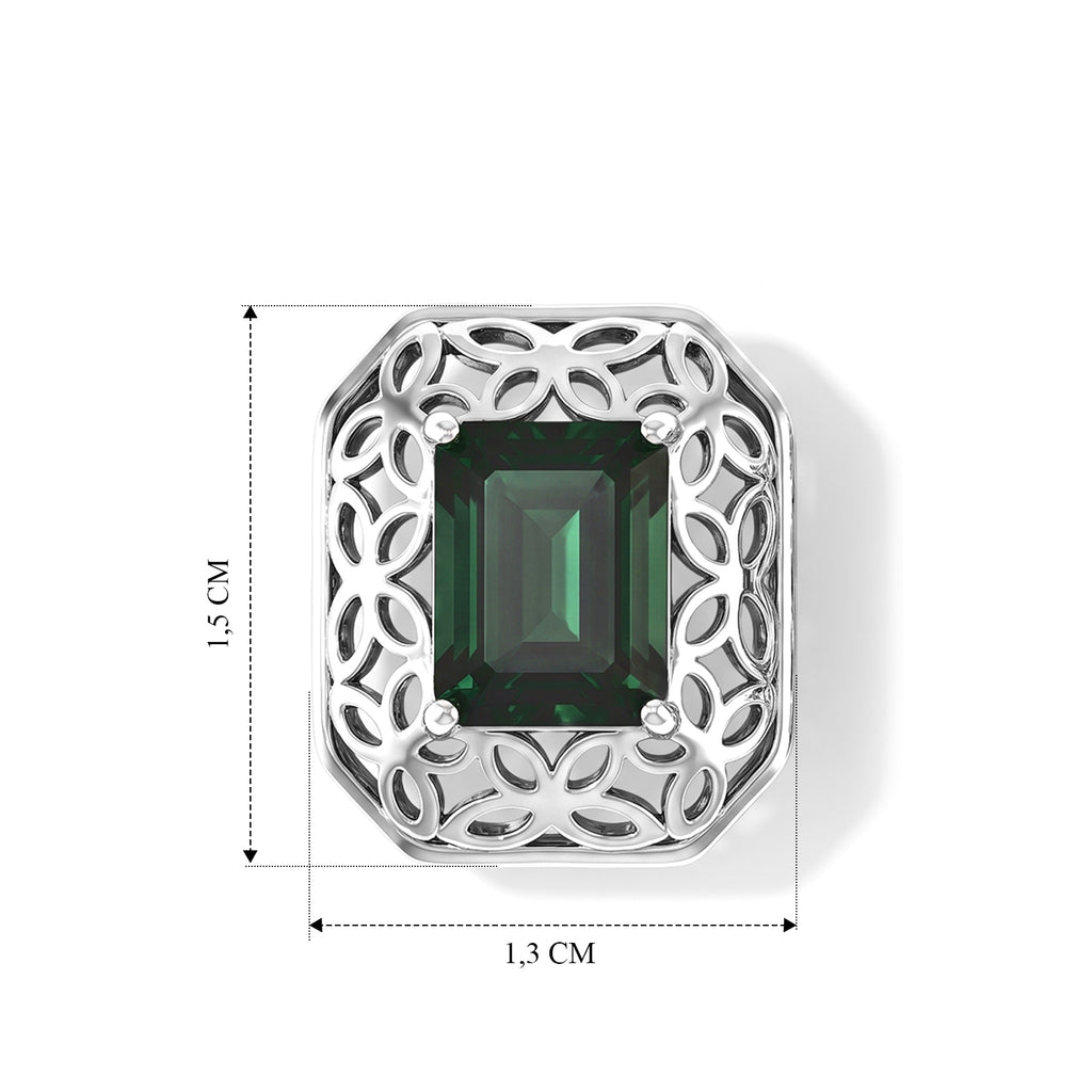 D'Joy Alexandrit Quarz Triplette Ohrringe 925 Silber Rhodiniert ca. 3.71 ct