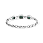 EVER TRUE Alexandrit Quarz Triplette Armreif ca. 19 cm 316L Edelstahl ca. 9.33 ct