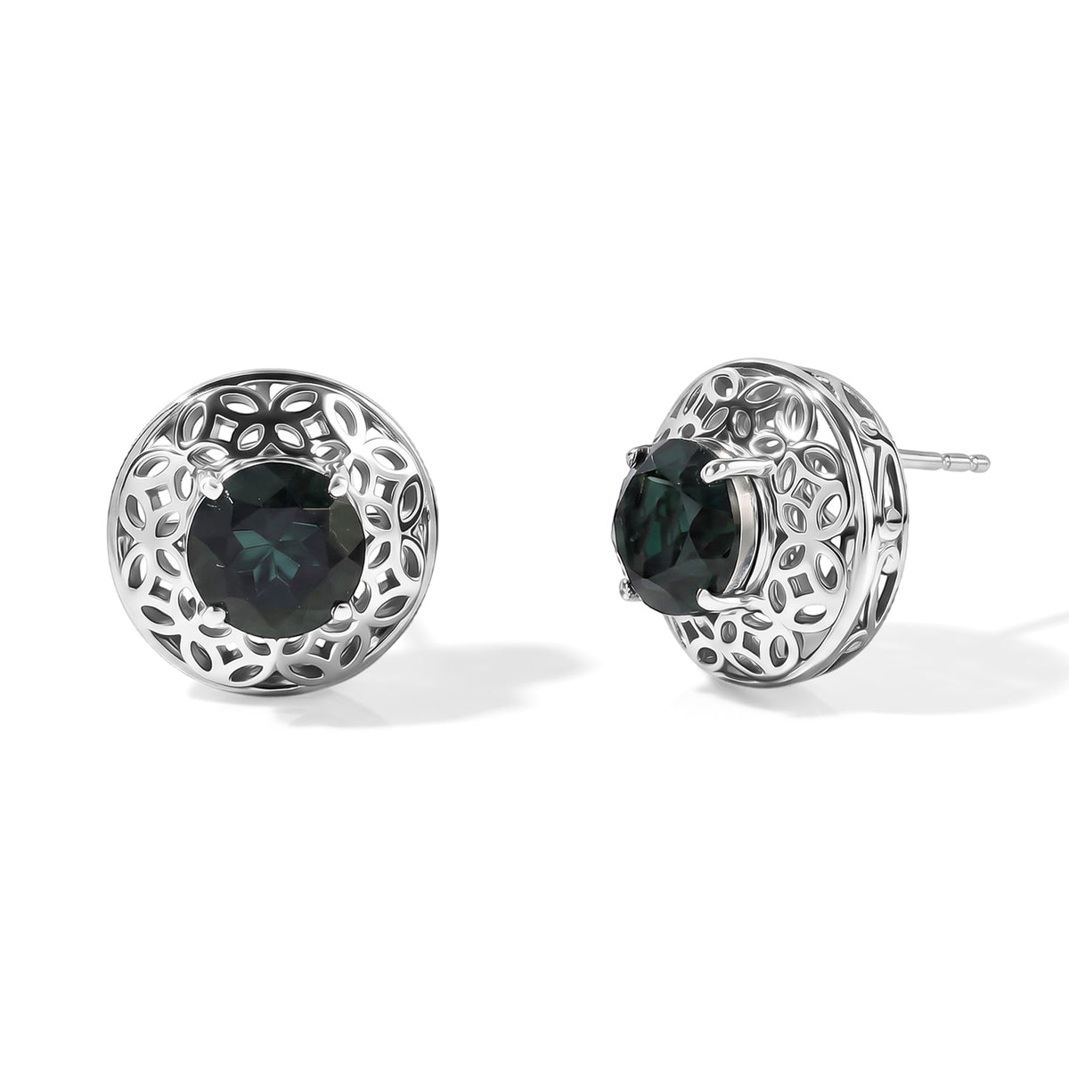 D'Joy Alexandrit Quarz Triplette Ohrringe 925 Silber Rhodiniert ca. 4.62 ct