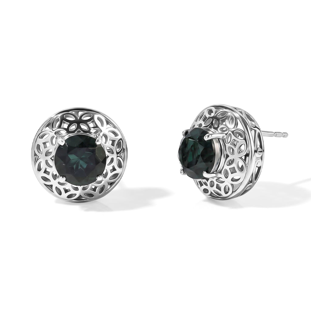 D'Joy Alexandrit Quarz Triplette Ohrringe 925 Silber Rhodiniert ca. 4.62 ct