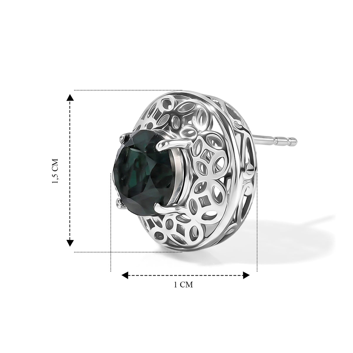 D'Joy Alexandrit Quarz Triplette Ohrringe 925 Silber Rhodiniert ca. 4.62 ct