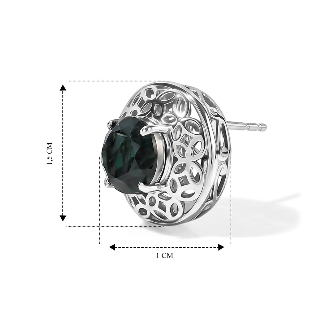 D'Joy Alexandrit Quarz Triplette Ohrringe 925 Silber Rhodiniert ca. 4.62 ct